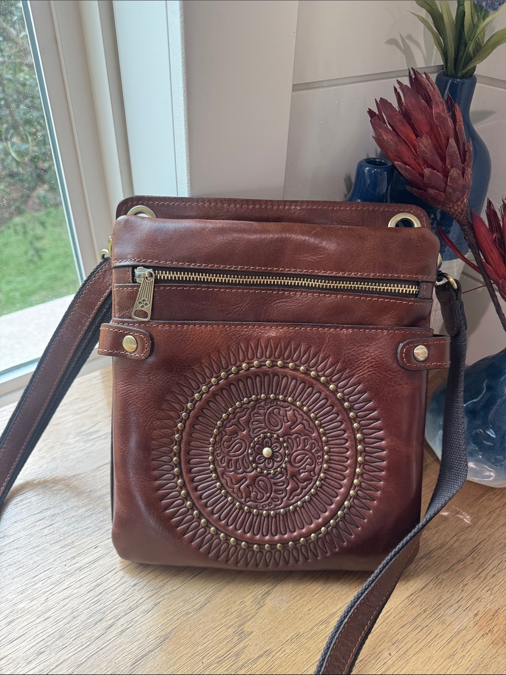 Leather Crossbody Bag in Brown - Stylish Everyday Carry Pure Leather